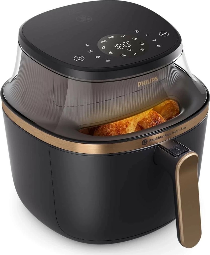 Fryer Philips Ovi Mini 3000 NA322/00, 4.2L, 1400W, e zezë/ari