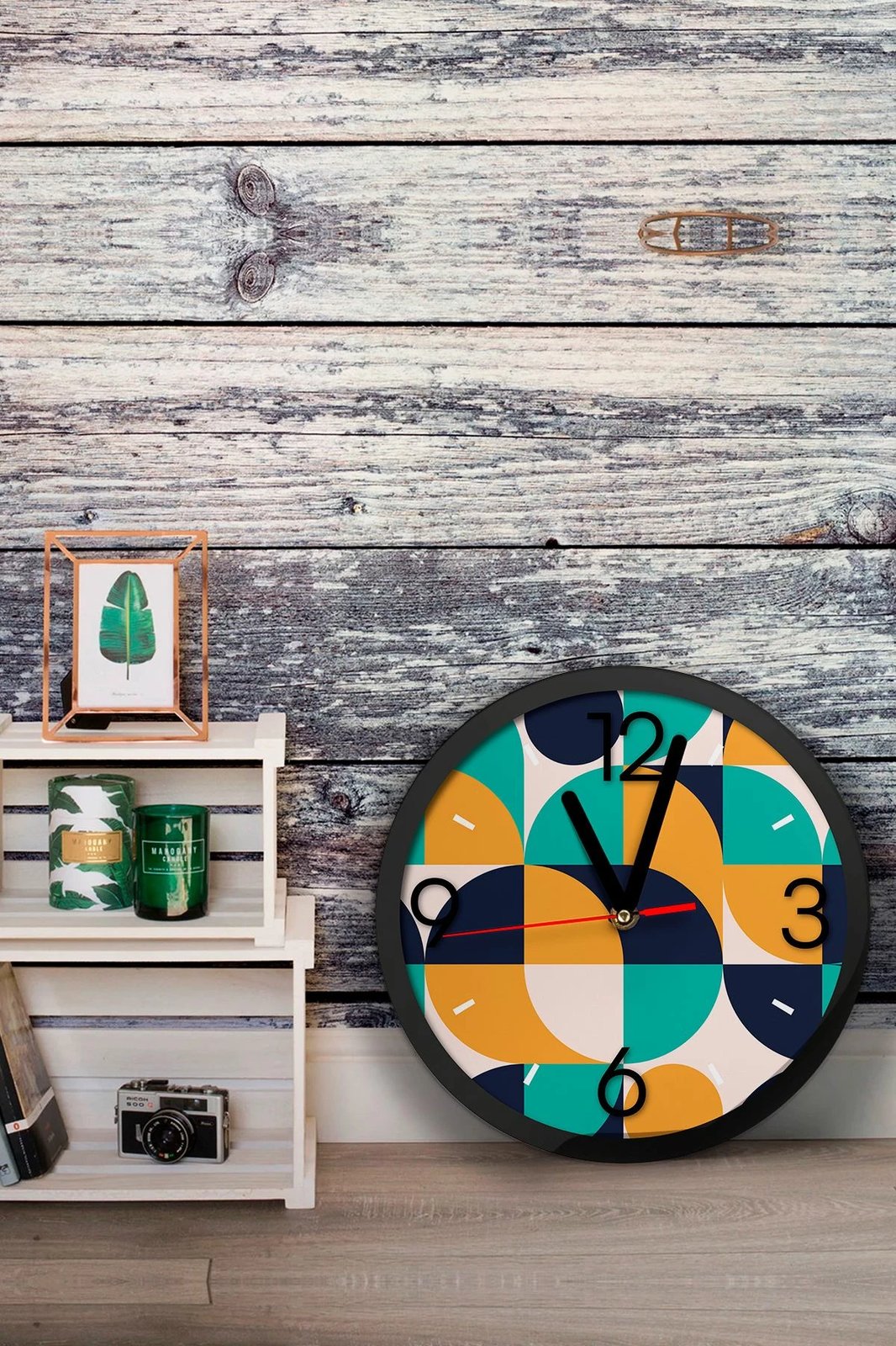 Orë dekorative muri MDF, shumëngjyrëshe, Artavessa3Dclock20