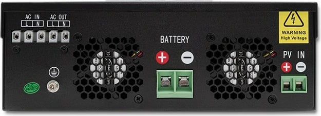 Inverter solar hibrid Qoltec 53876, 2.4kW, MPPT 80A, Sinus, zi/bardhë Inverter solar hibrid Qoltec 53876, 2.4kW, MPPT 80A, Sinus, zi/bardhë