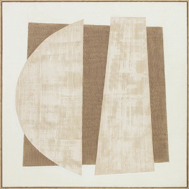 Pikturë dekorative LIGHT MOUNT B, kornizë druri natyral, kanavacë, 80x80x3.8cm, bezhë