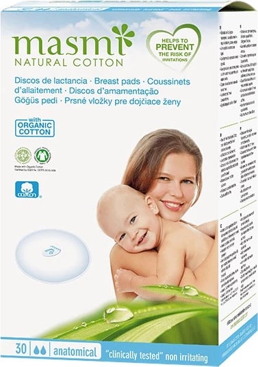 Jastëk për gjidhënie Masmi Organic Cotton për femra, 30 copë
