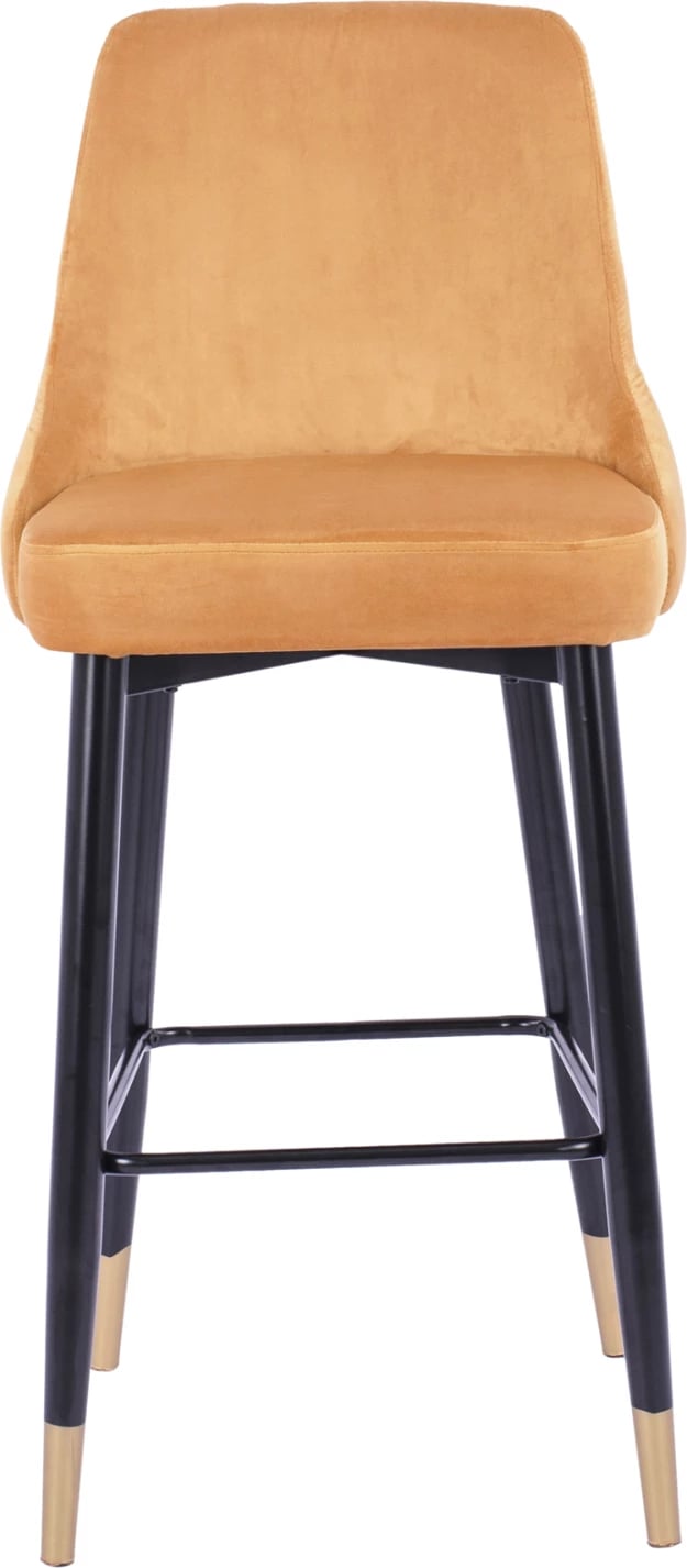 Karrige për bar SERENITY FH8519.09 kadife ari me kornizë metalike 51Χ58Χ110cm, set prej 2 copë