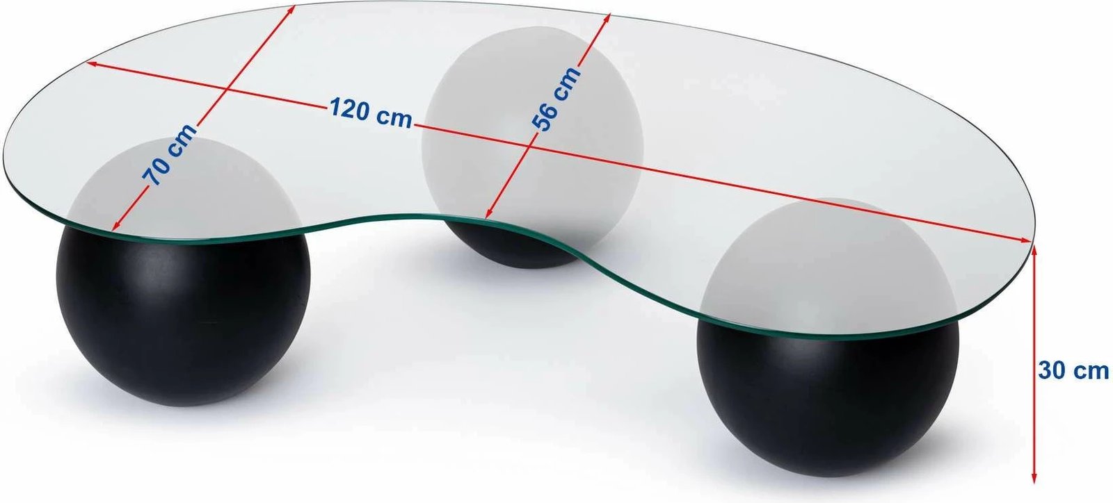 Tavolinë kafeje Skye Decor, sferë, ngjyrë arre dhe bronzi