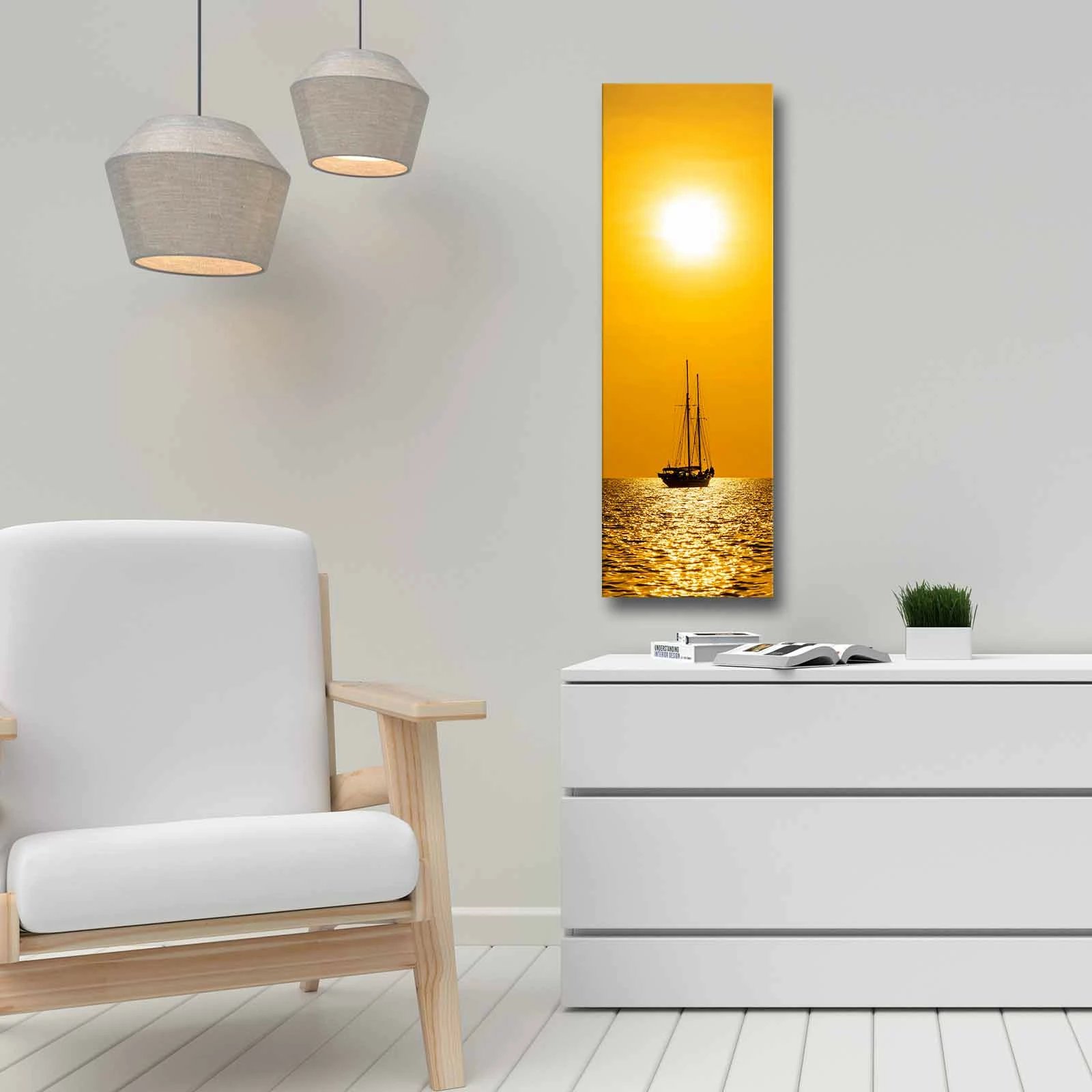 Pikturë dekorative në kanavacë, shumëngjyrëshe, 30x90cm, 30902019C-018