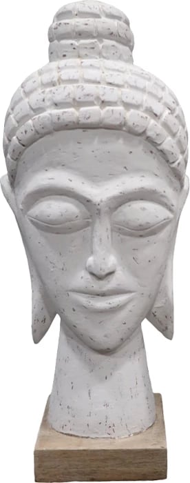 Koka e Budës Wevi Inart, dru mango i bardhë, 17x11.5x41cm