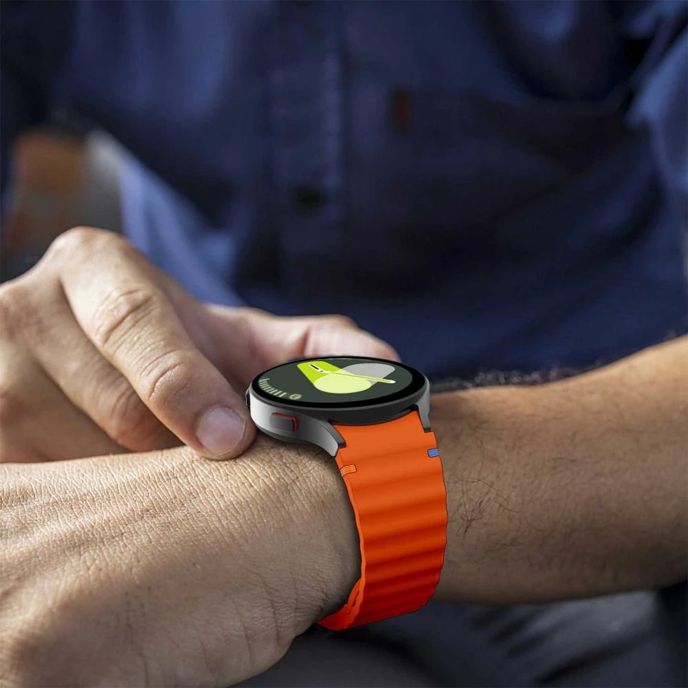 Rrip silikoni për smartwatch Tech-Protect për Samsung Galaxy Watch 4/5/5 Pro/6/7/FE, Portokalli