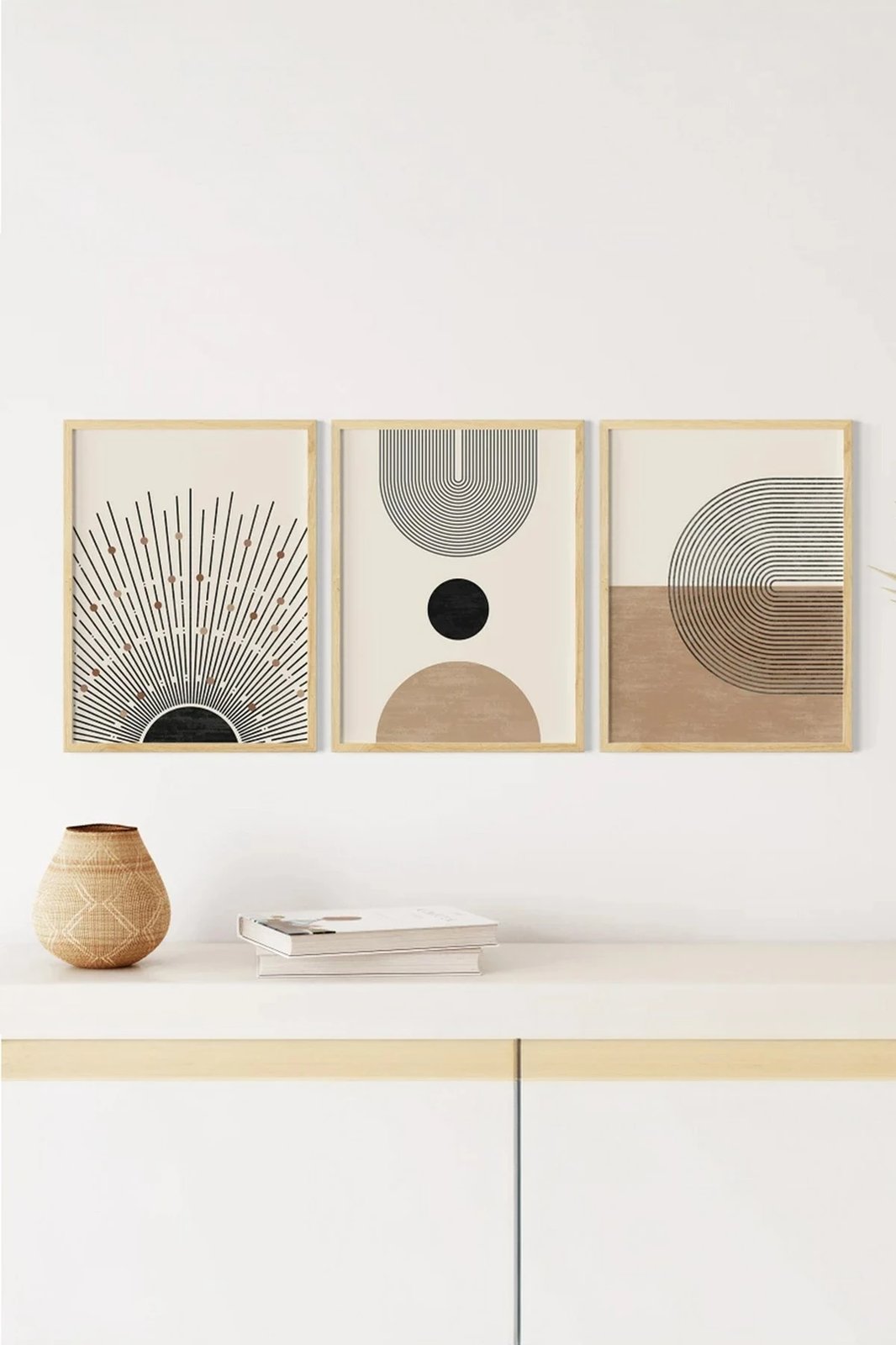 Set pikturash dekorative me kornizë, 3 copë, Wallity, 3Dartsohoset12