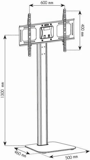Qëndrim për TV Techly 028863, për LCD/LED 32-70 inç, i rregullueshëm, i zi/argjend Qëndrim për TV Techly 028863, për LCD/LED 32-70 inç, i rregullueshëm, i zi/argjend