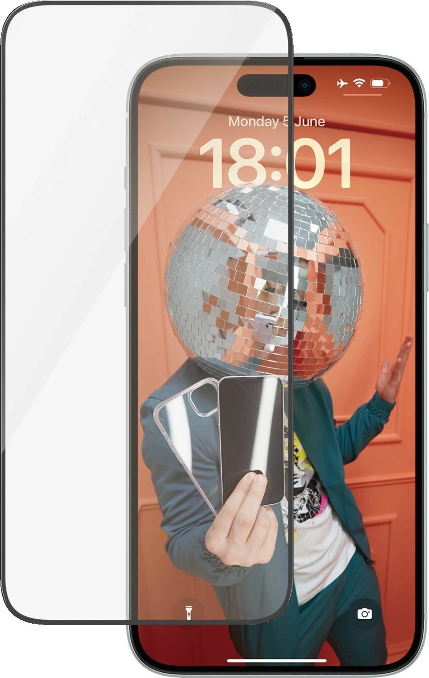 Mbrojtës ekrani PanzerGlass për iPhone 15 Plus, transparent