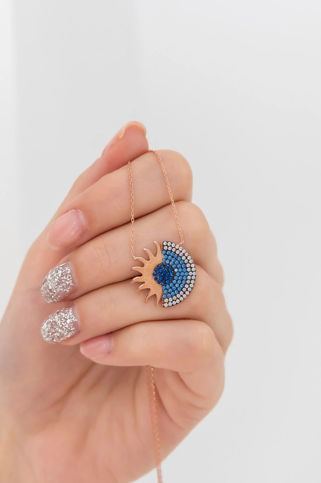 Varëse argjendi, Jumeon, NRZ99150, ngjyrë rozë ari, blu e kaltër