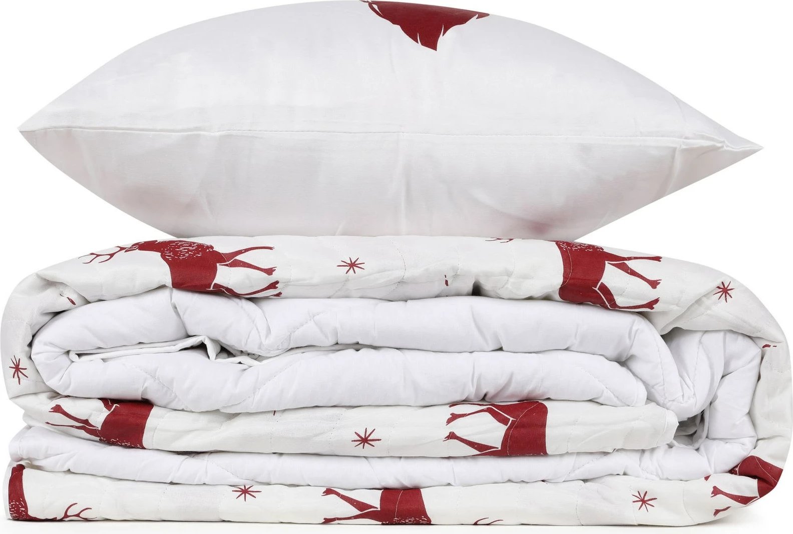 Set mbulesë krevati teke, Geyik, e kuqe e errët