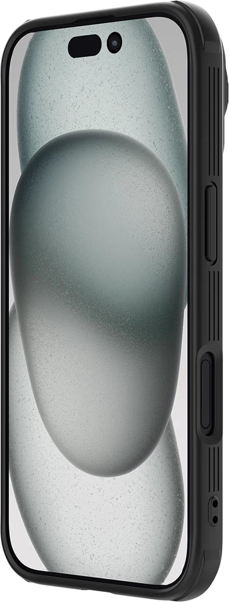 Mbështjellës Nillkin CamShield Prop Case për iPhone 16 Pro Max, me kapak kamere dhe mbajtëse, i zi