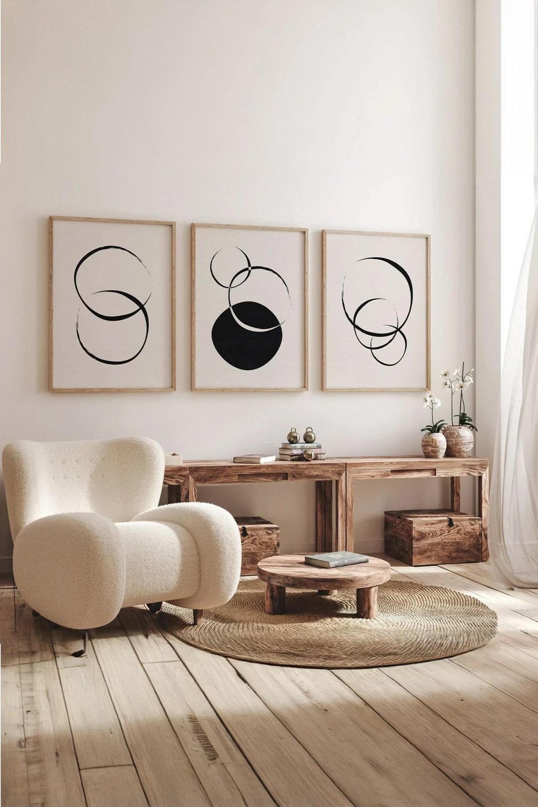 Pikturë dekorative me kornizë (3 copë), Wallity, 3Dartsohoset79