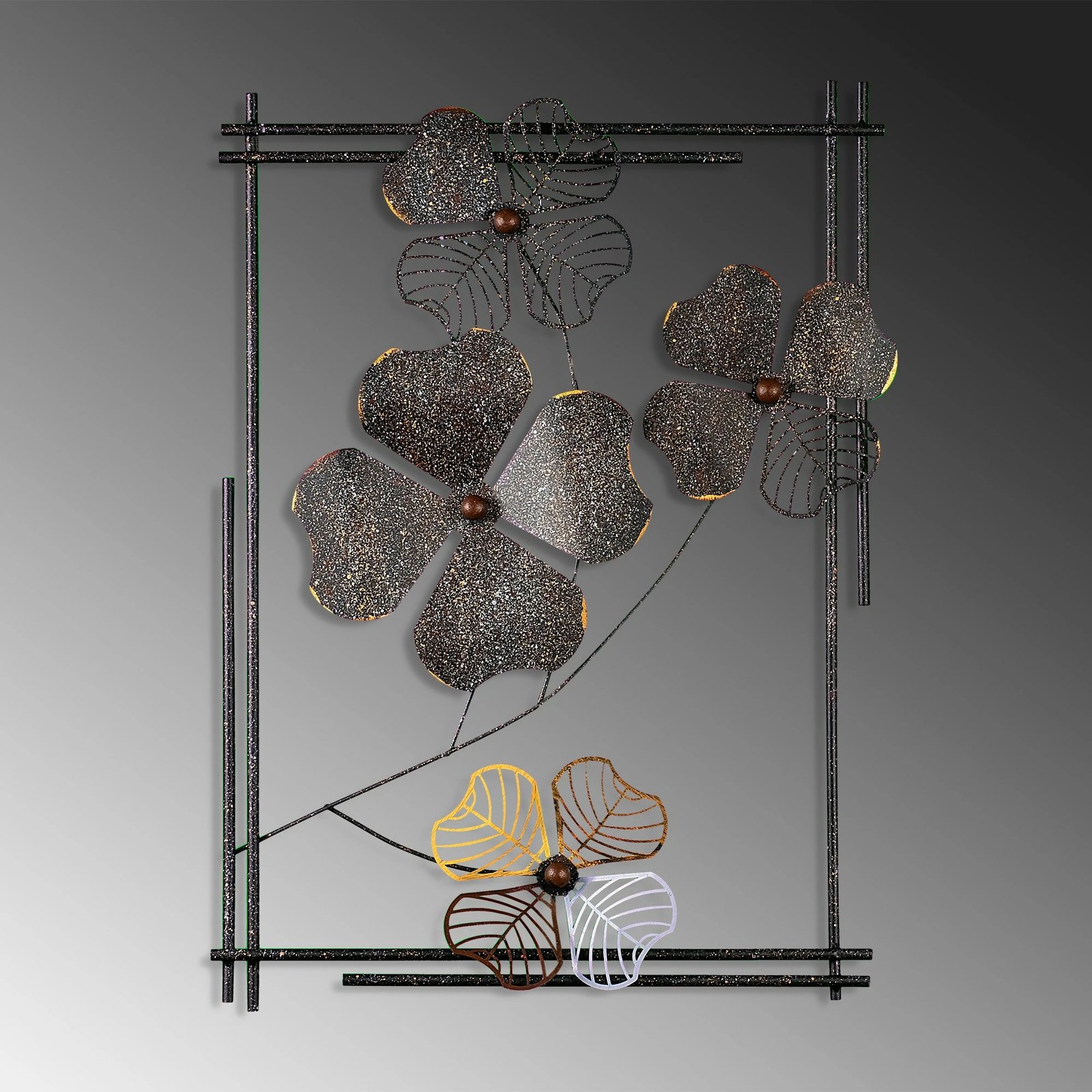 Aksesor dekorativ metalik për mur Wallity, Shannan 2