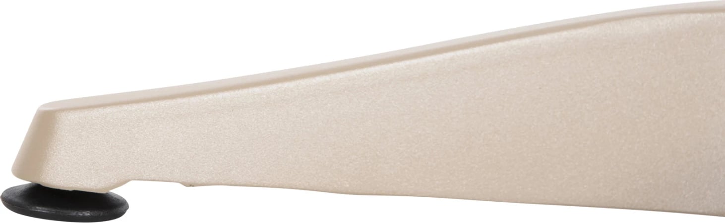 Tavolinë e rrumbullakët alumini ALEXA FH6086.04, ngjyrë shampanjë, sipërfaqe tavoline polivudi, ngjyrë natyrale, Φ60x73H cm