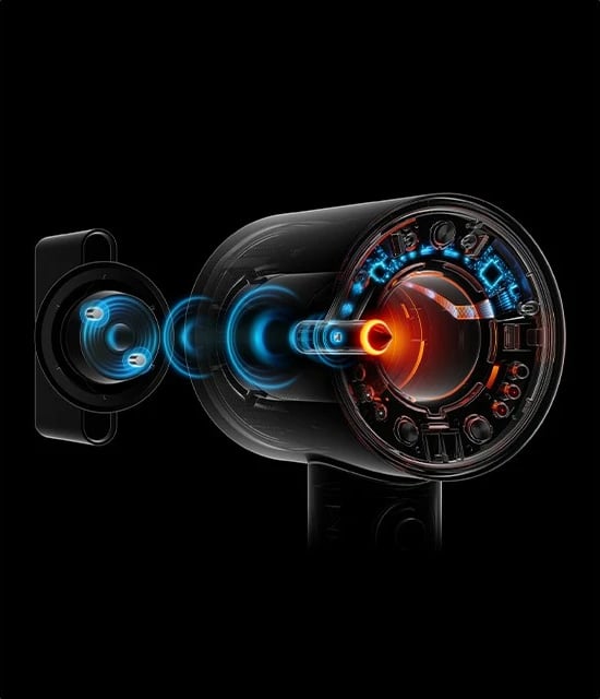 Tharëse flokësh Dyson Supersonic Nural, 1600 W, 13.3 l/s, Blu, Portokalli Tharëse flokësh Dyson Supersonic Nural, 1600 W, 13.3 l/s, Blu, Portokalli