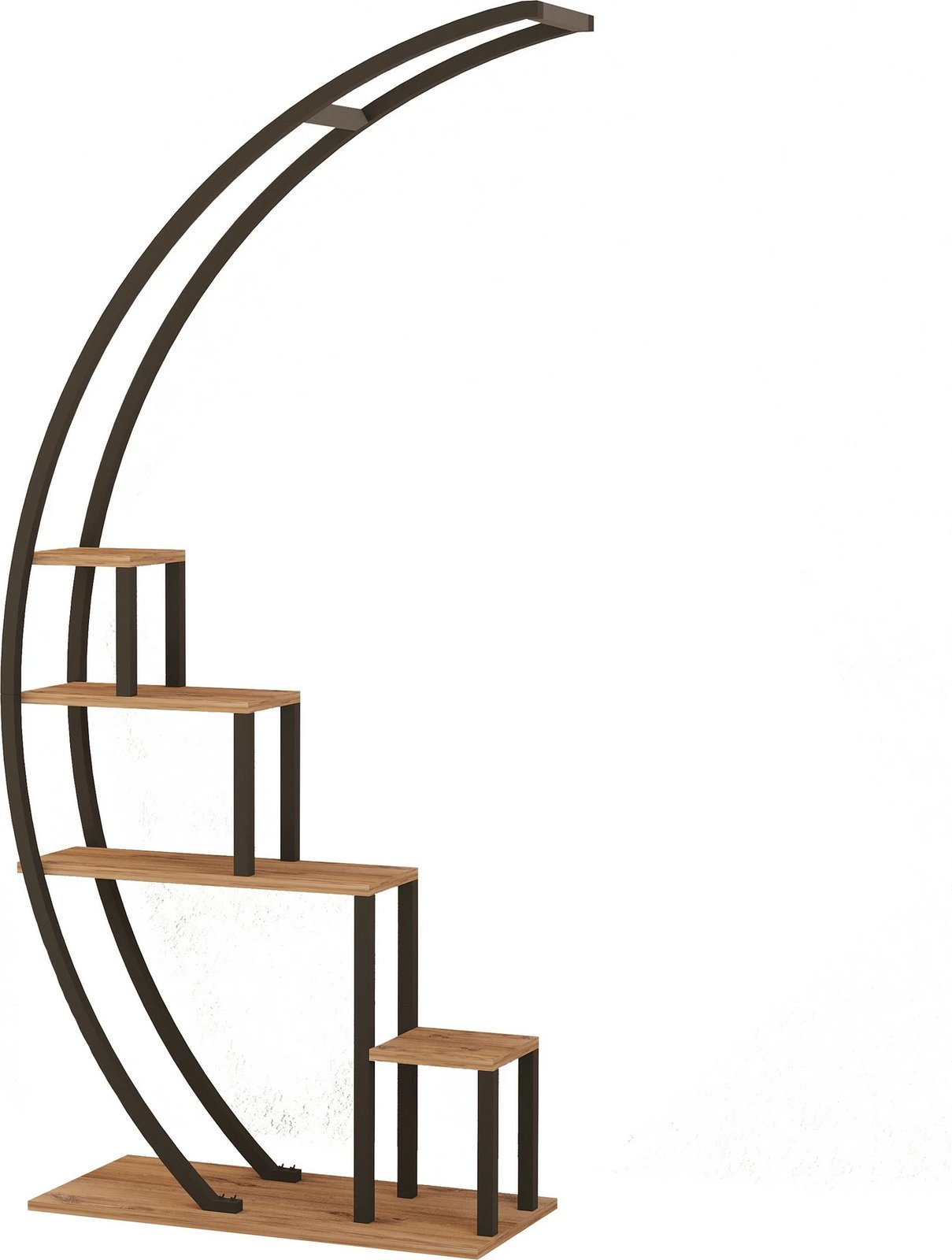 Raft librash Hanah Home, kopsht, ngjyrë Atlantic Pine dhe e zezë