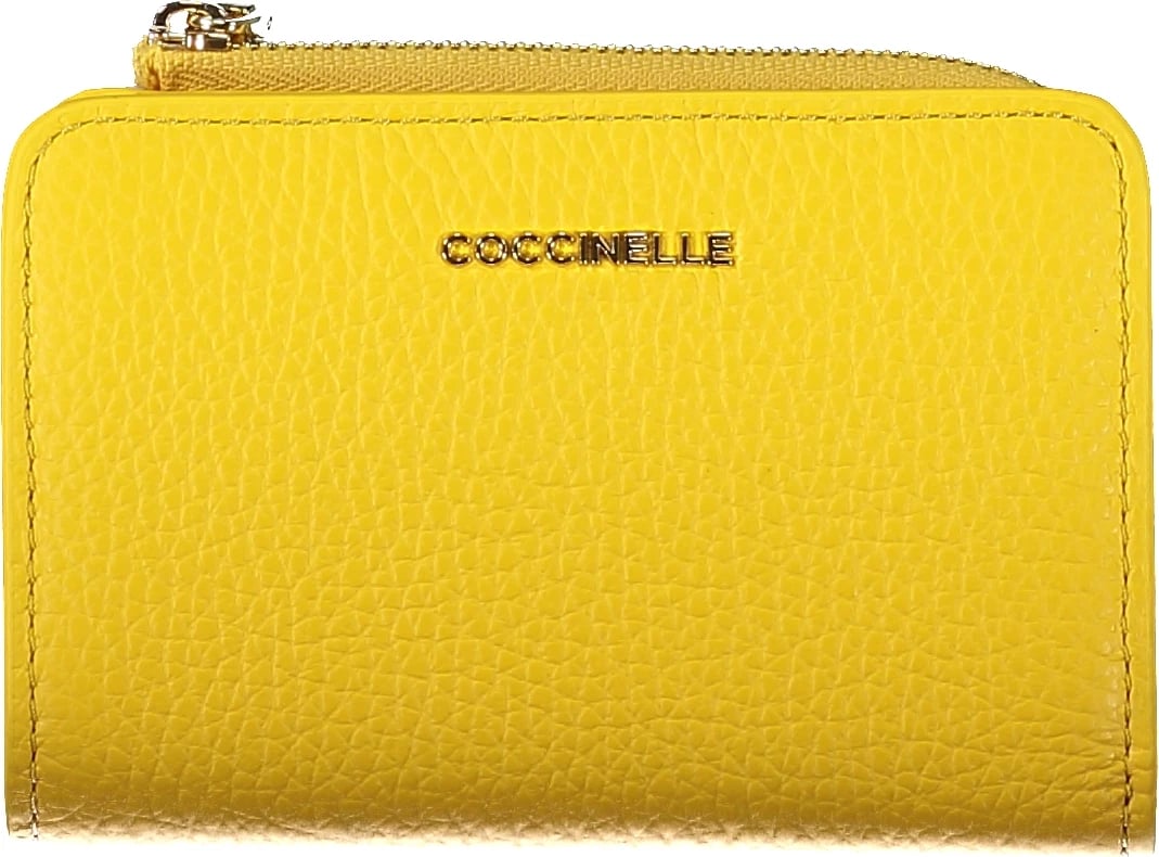 Portofol femra COCCINELLE Metallic Soft, e verdhë