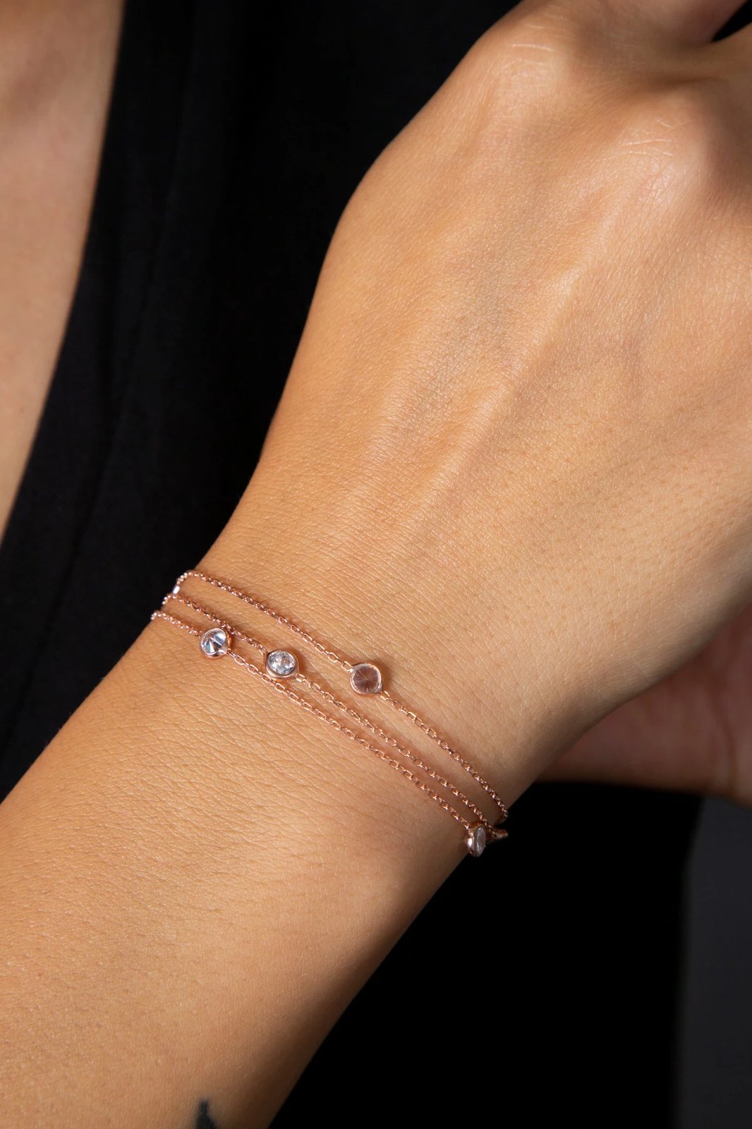 Byzylyk argjendi Elika, ngjyrë ari rozë, TFNY65005