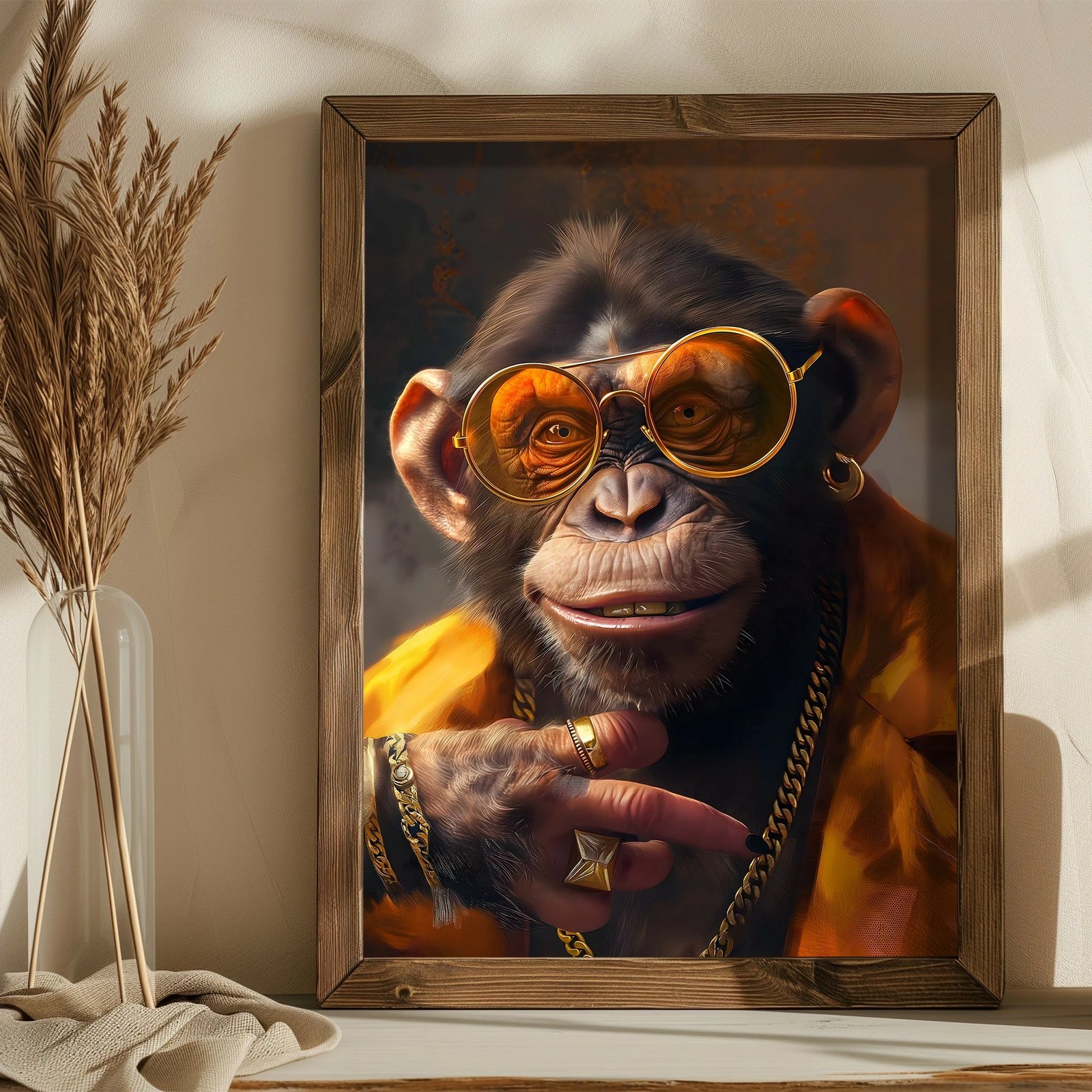 Pikturë dekorative me kornizë MDF, shumëngjyrëshe, Wallity, AI158