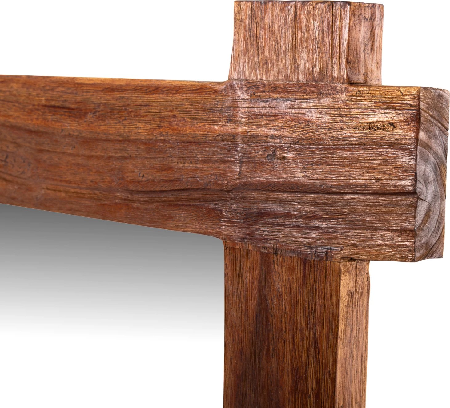 Pasqyrë muri, FH4303, dru TEAK i ricikluar, ngjyrë natyrale, 70x100H cm