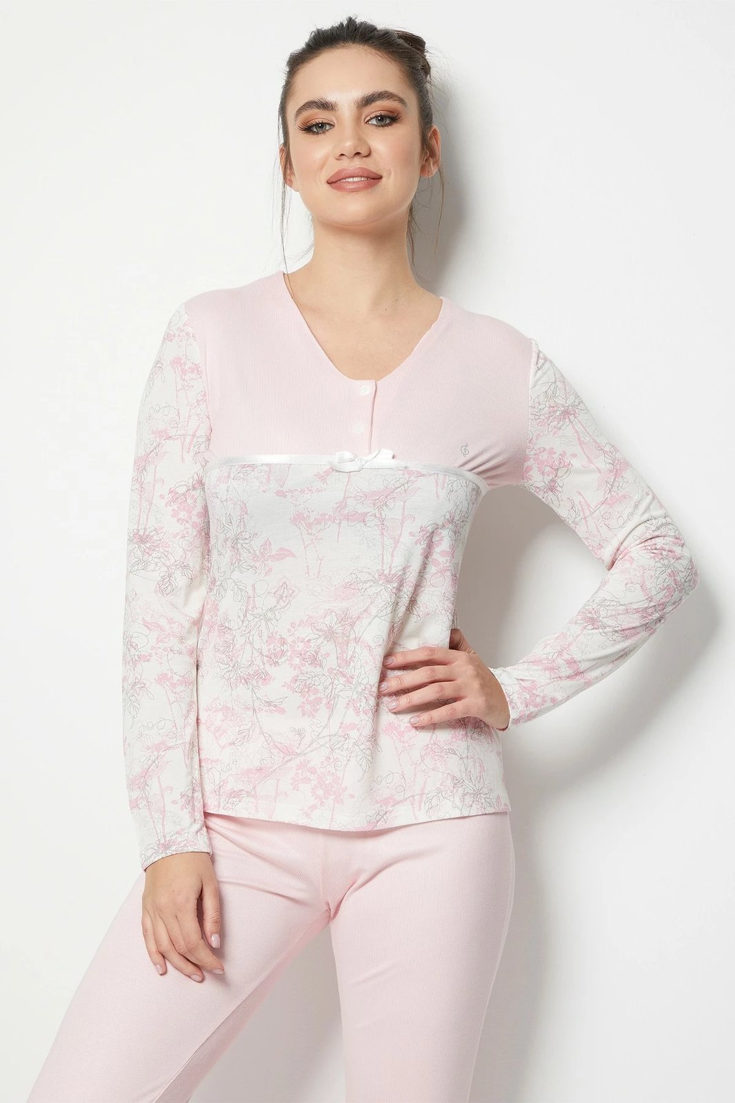 Set pizhamash për gra, rozë, Jumeon 002-000520