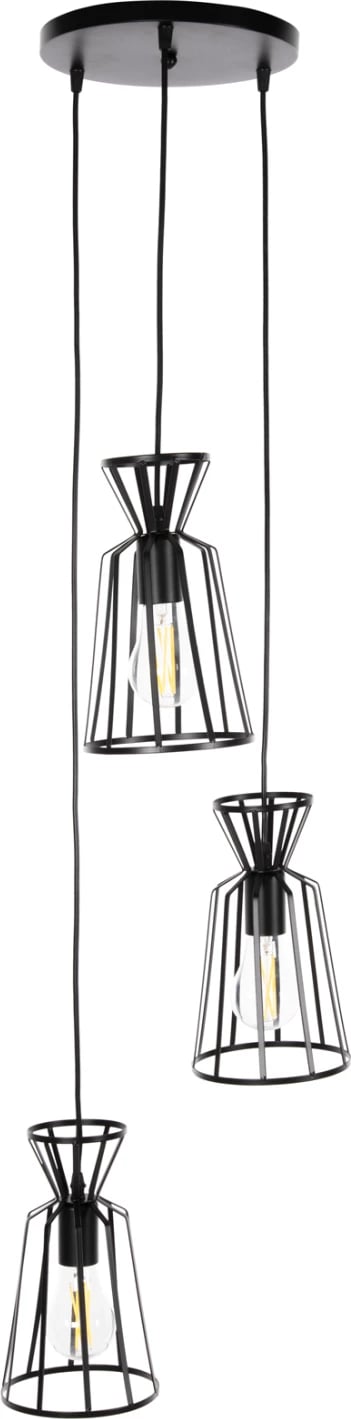 Llambë tavanore me 3 drita FH4126 metalike Φ23x124H cm