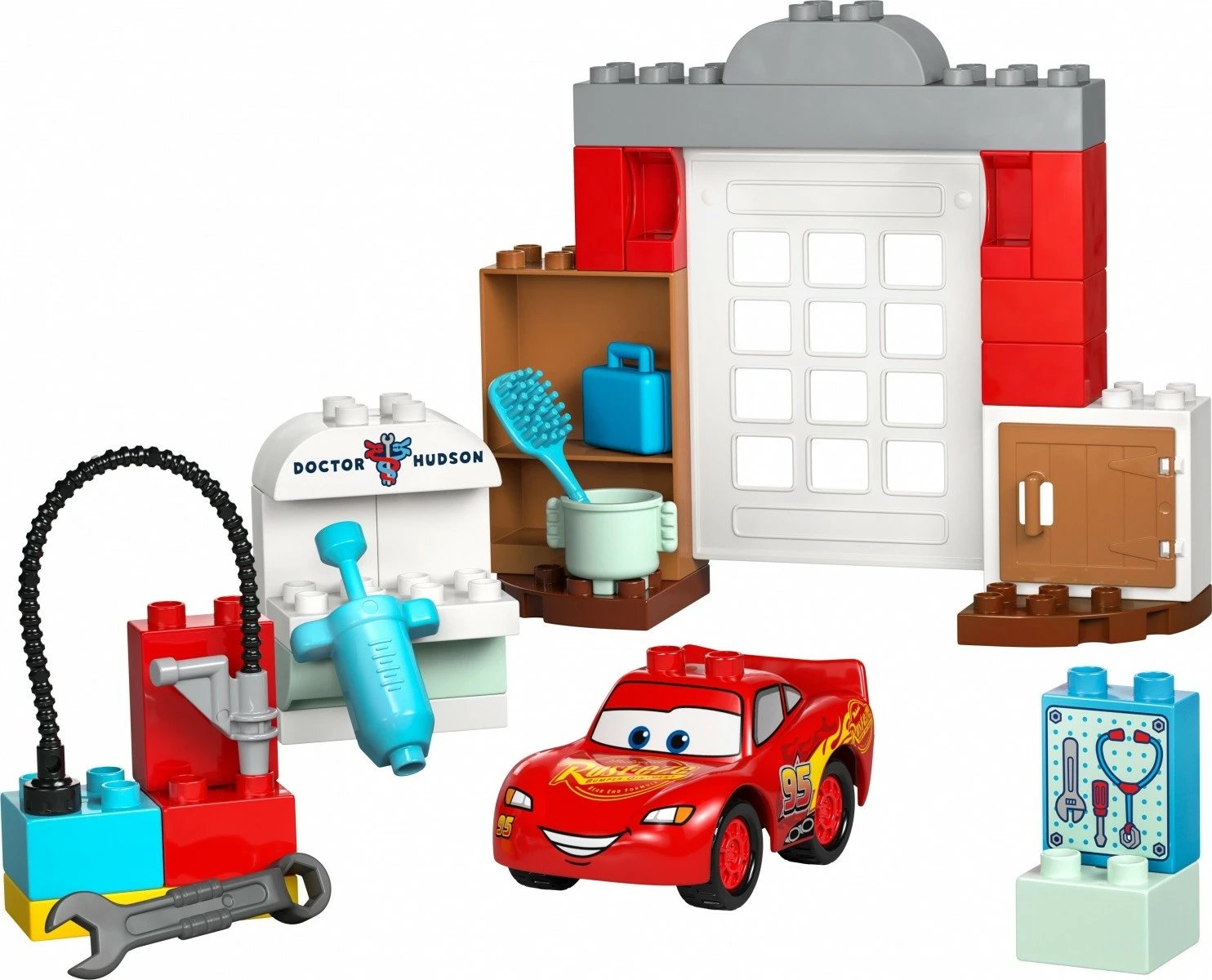 Set ndërtimi LEGO DUPLO Cars 10456, McQueen's Visit to the Mayor's Workshop, 35 pjesë