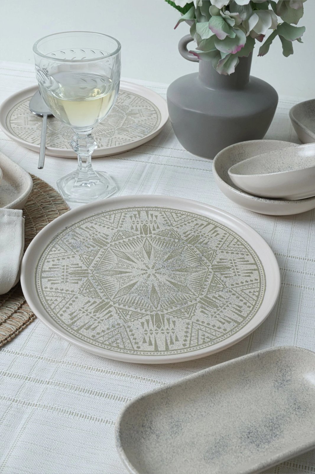 Set mëngjesi 14 pjesësh, Hermia Concept, X00019003, ngjyrë krem