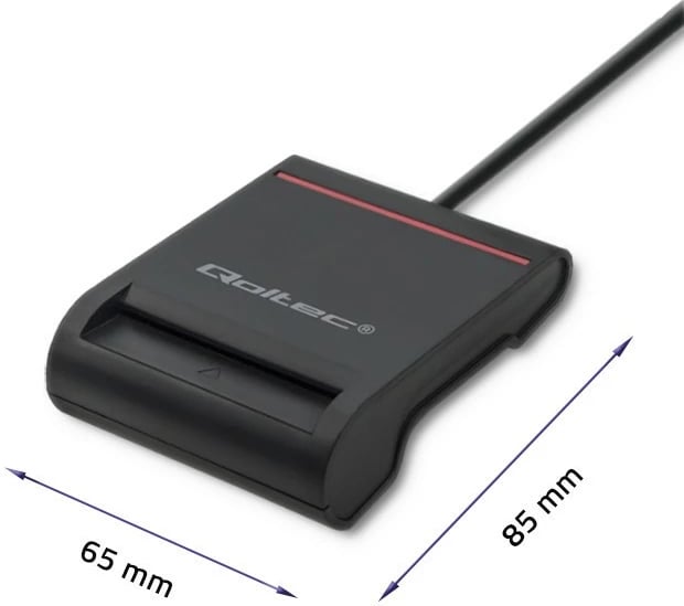 Lexues kartash chip Qoltec 50642, USB 2.0, me adapter USB Type-C, i zi