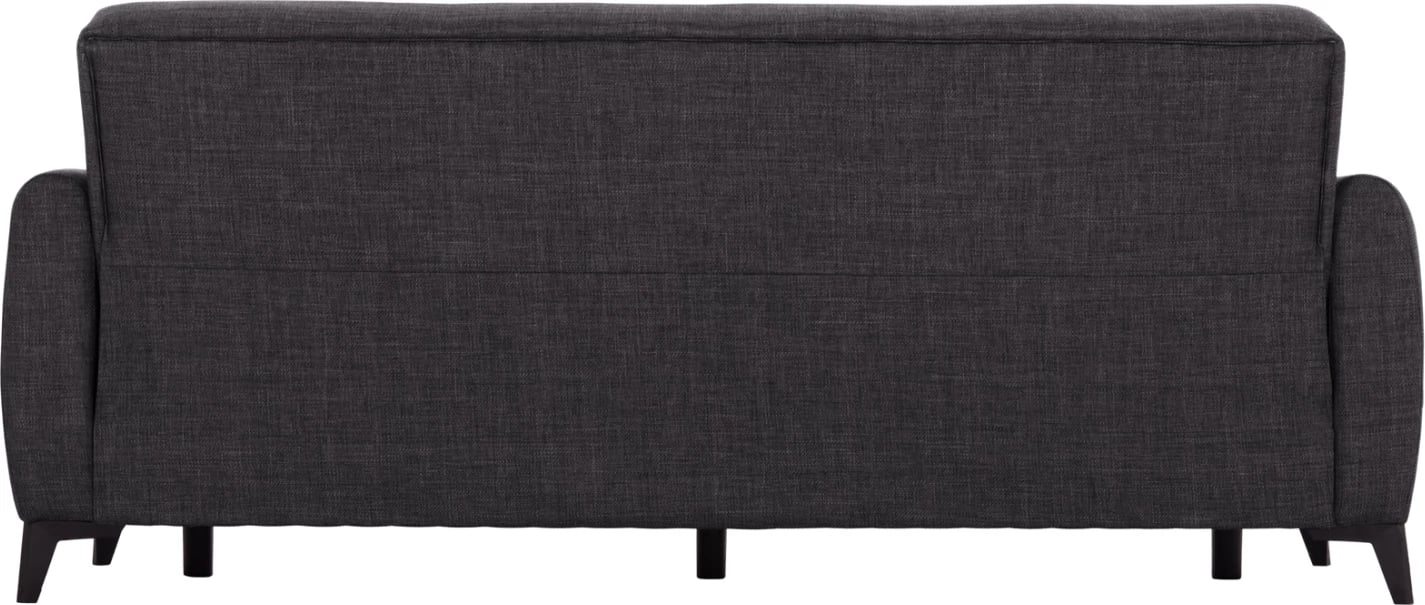 Divan-krevat treshe me hapësirë për depo, ngjyrë gri, NIKKO FH3292.01, 209x76x83cm