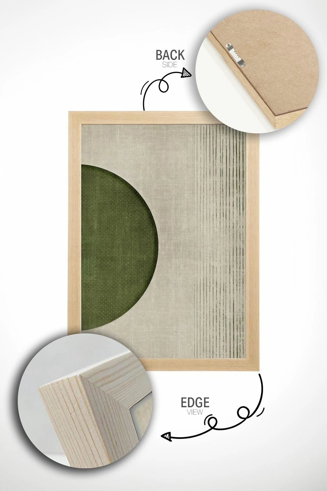 Pikturë dekorative me kornizë (2 copë), Wallity, Ersy2Lımodel44-Ahsap