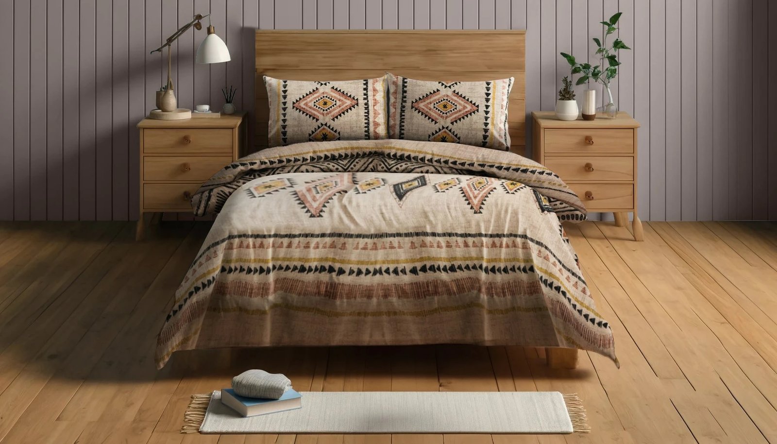 Set mbulesë krevati King Pique, ngjyrë e kuqe tjegulle, L'essentiel, 240x220cm