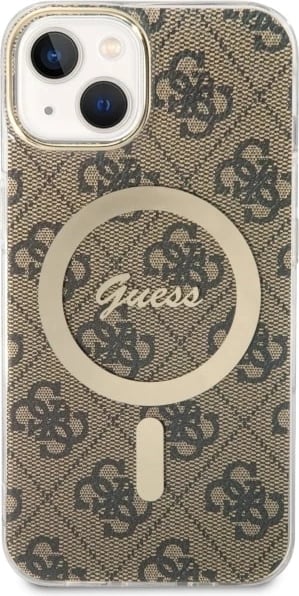 Mbështjellës Guess GUHMP14MH4STW për iPhone 14 Plus 6.7", MagSafe, Kafe