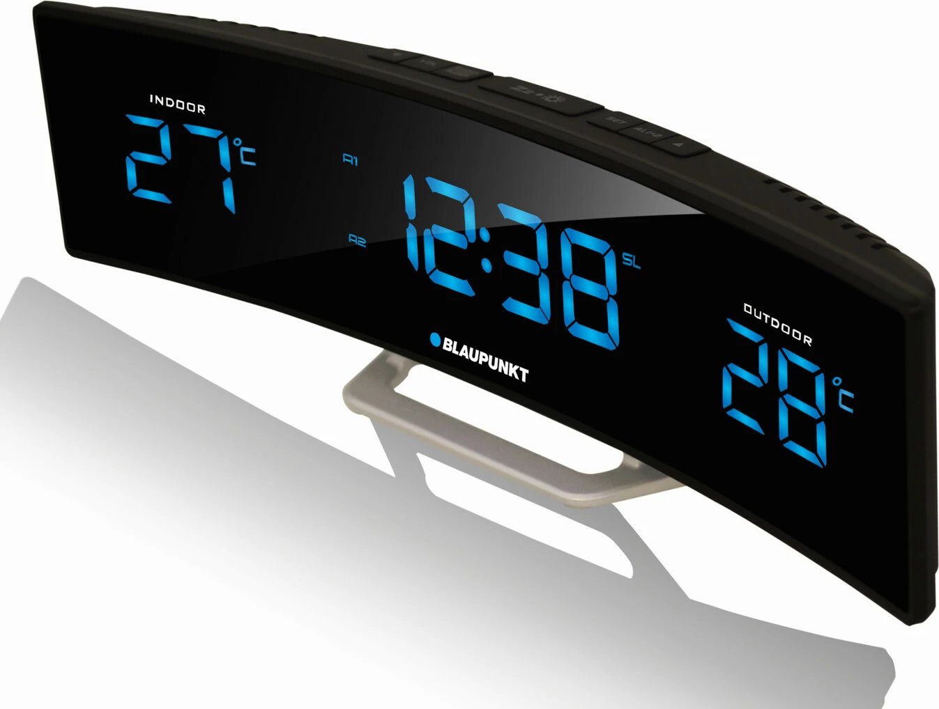 Radio me Orë dhe Matje të Temperatures Brenda/Jashtë BLAUPUNKT CR12BK