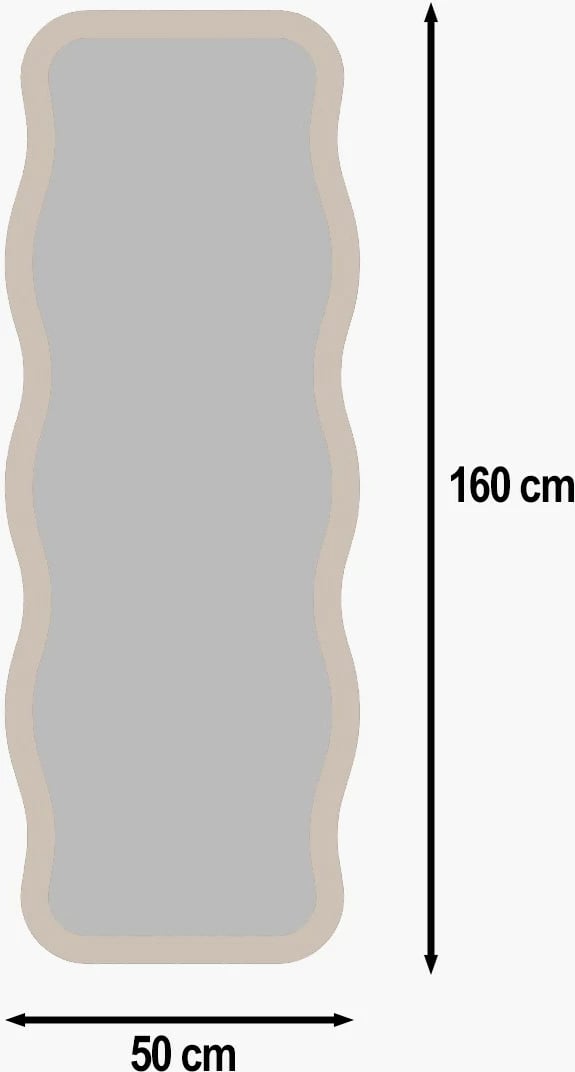 Pasqyrë dekorative Skye Decor, ngjyrë rëre, Aror