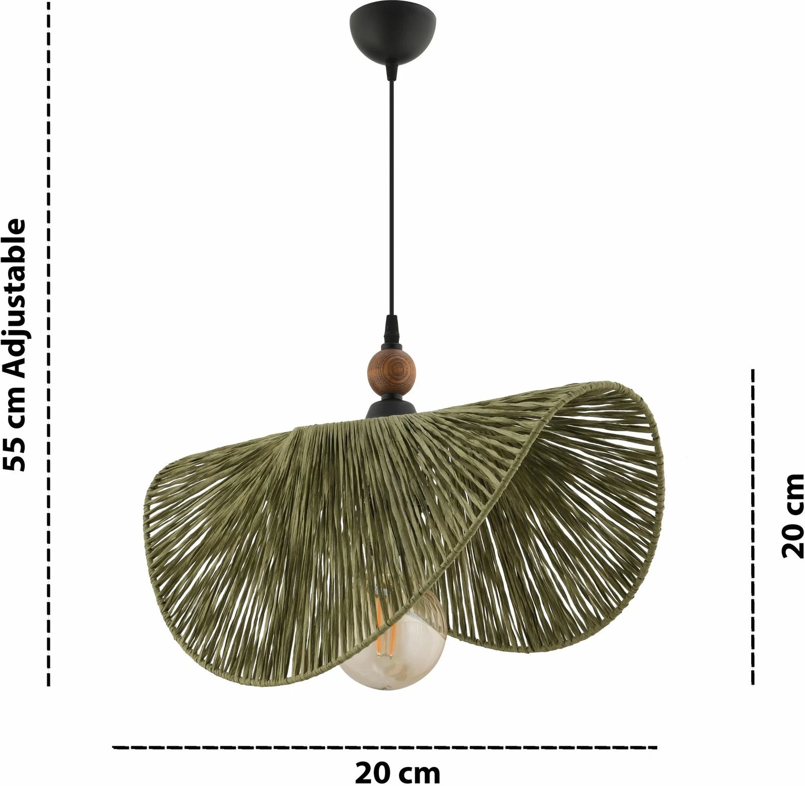 Llambë tavani Opviq Taco W, ngjyrë e gjelbër, kafe