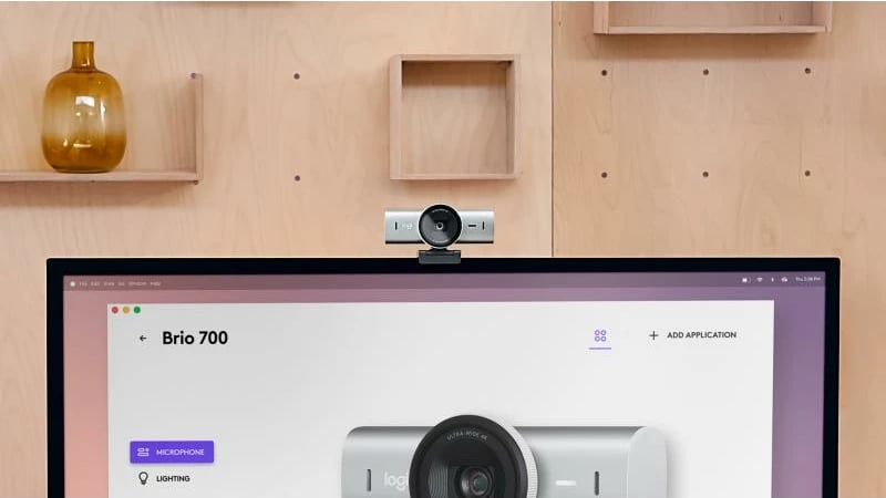 Webcam, Logitech MX Brio 960-001554, 4K ultra-wide 8MP, për livestream, gri e çelët