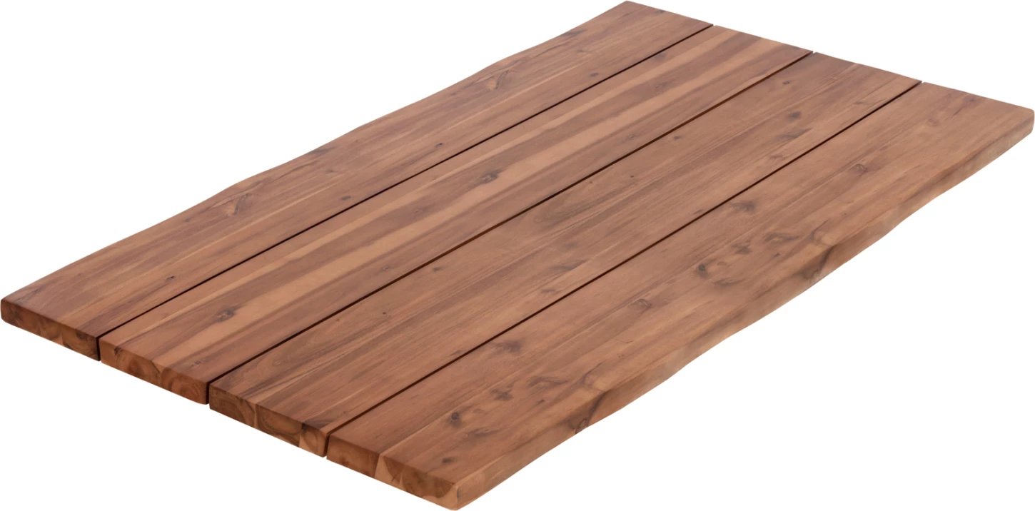 Sipërfaqe tavoline drejtkëndëshe, dru akacie natyrale, 140x80x3.5cm