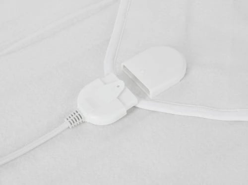 nën-batanije elektrike, Mesko, MS 7419, 150x80 cm për një person, 60W, 4 nivele, kabllo e shkëputshme dhe larje 30°C, mbrojtje nga mbinxehja, e bardhë