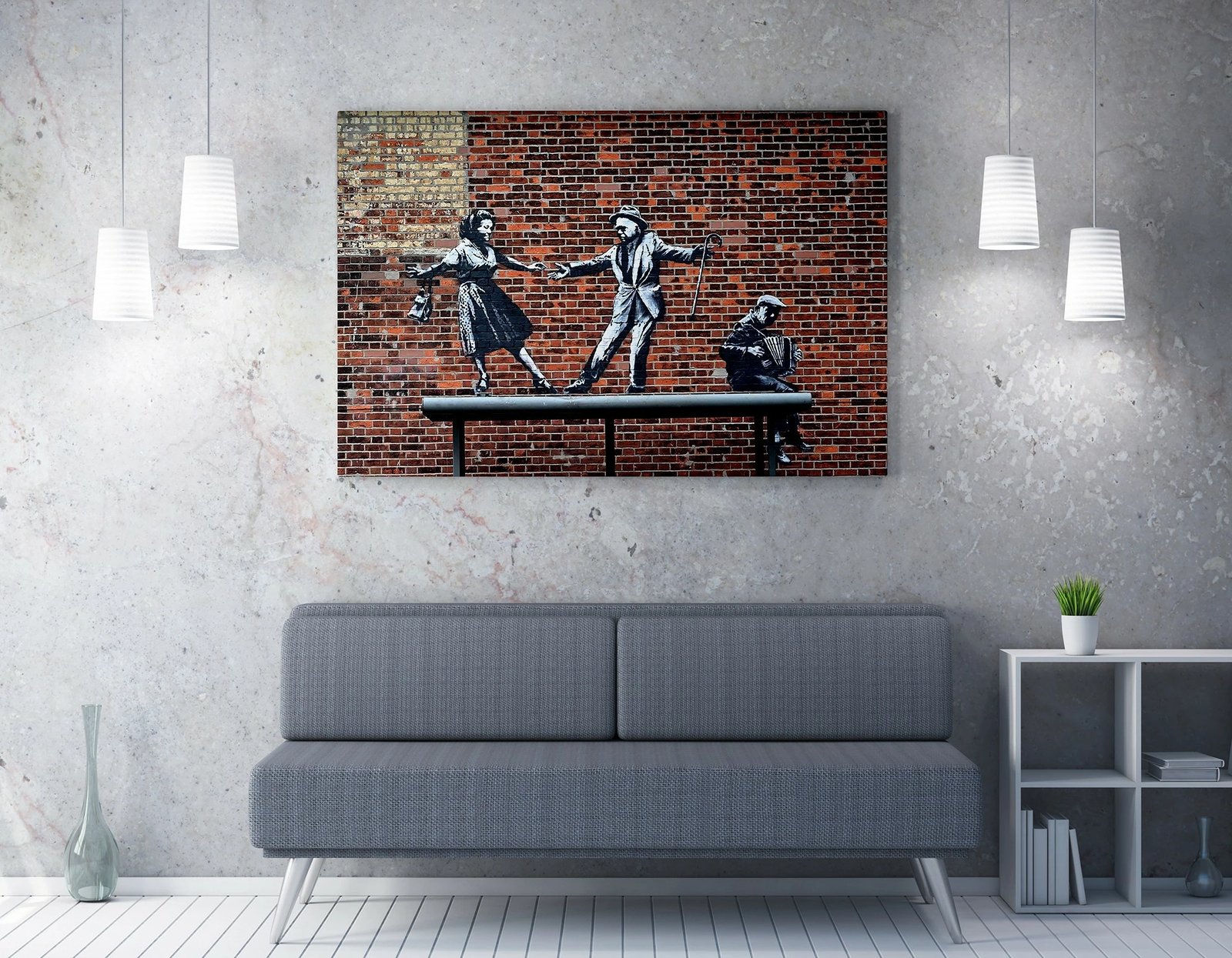 Pikturë dekorative në kanavacë, Banksy, shumëngjyrëshe, WY29, 50x70cm