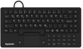 Tastierë mini mekanike KeySonic KSK-5031IN, QWERTZ, me touchpad, USB, e zezë