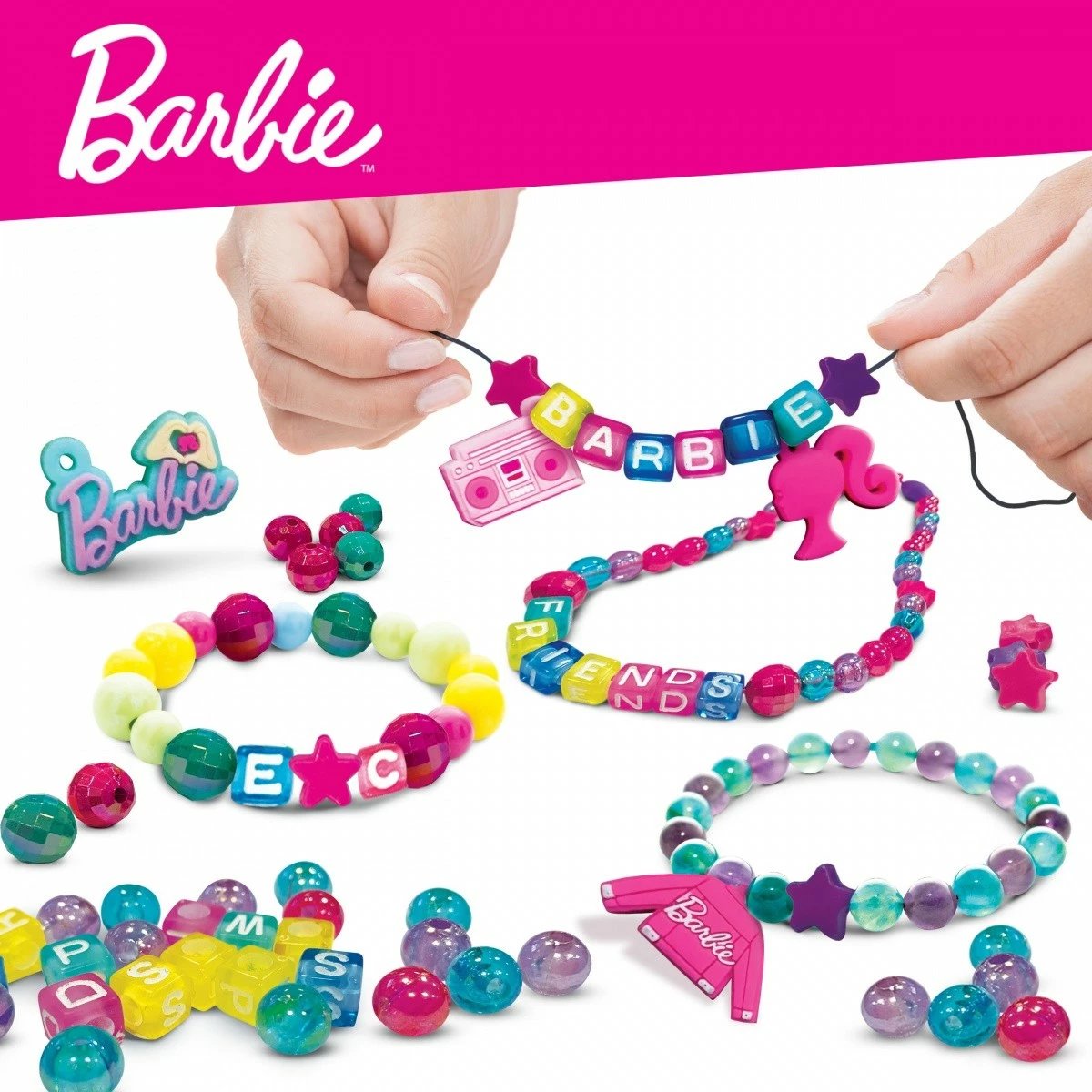 Set bizhuterish Barbie Lisciani 304-99375 me çantë, për vajza, Multikolor