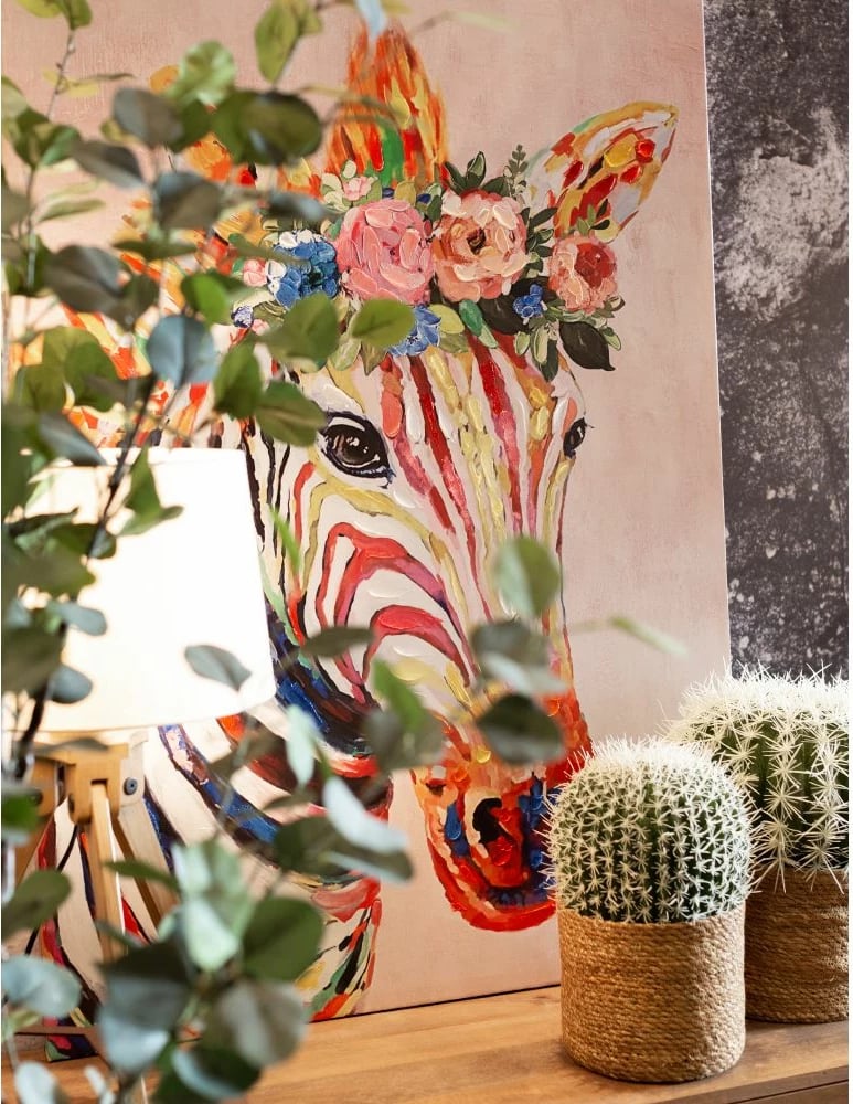 Bimë artificiale ferokaktus në vazo, material tekstili dhe plastike, jeshile-bardhë, 25x25x33 cm