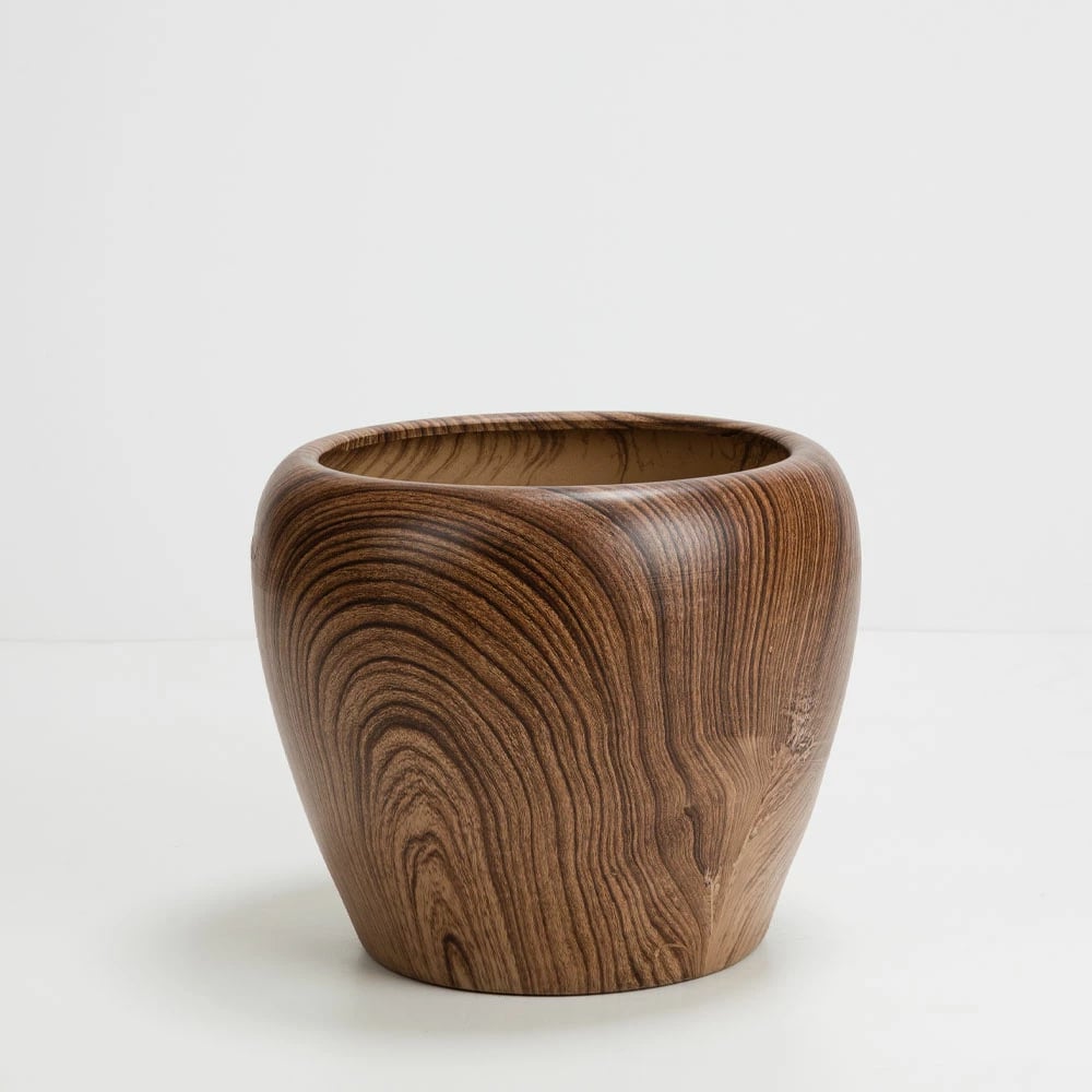 Set vazo BOIS, 3 copë, qeramike, ngjyrë kafe, 42x42x35cm