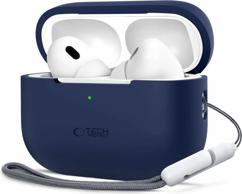Mbështjellës Tech-Protect për AirPods Pro/Pro 2, Silikon, Kaltër