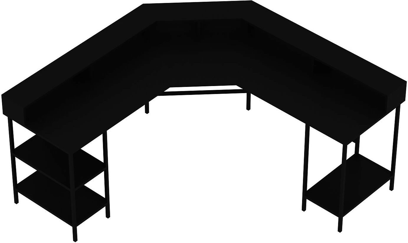 Tavolinë pune për studim, ngjyrë e zezë, Skye Decor, Power