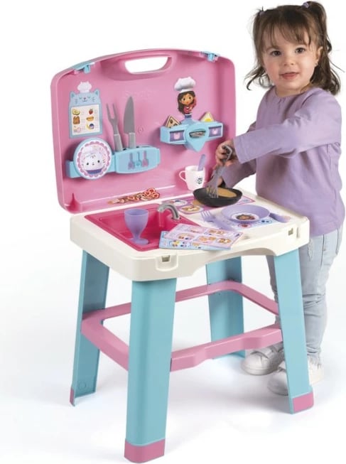 Kuzhinë lodër Smoby Gabby's Dollhouse 7600311908, shumëngjyrëshe, set me 16 aksesorë