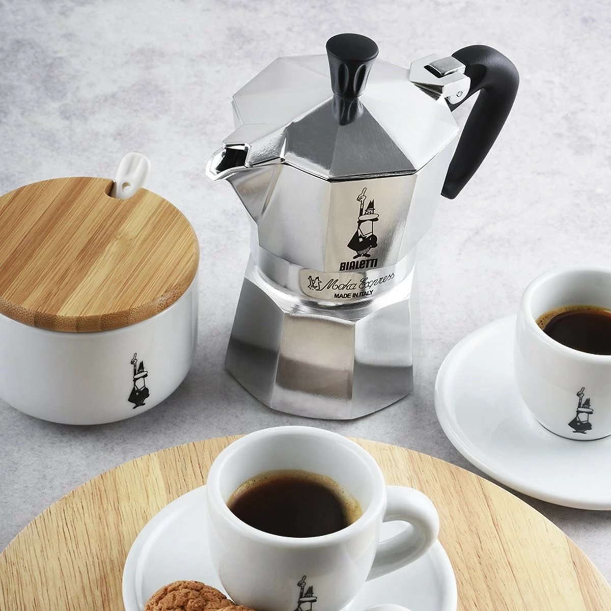 Moka pot Bialetti Moka Express 3 filxhana, alumini, argjend