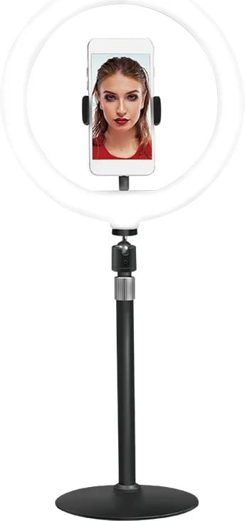Dritë unazore LED LogiLink AA0152, mbajtës për celular, 700 lm, 17.8 cm, USB
